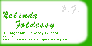 melinda foldessy business card